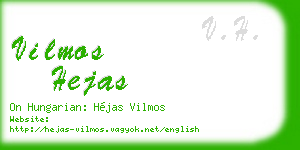 vilmos hejas business card